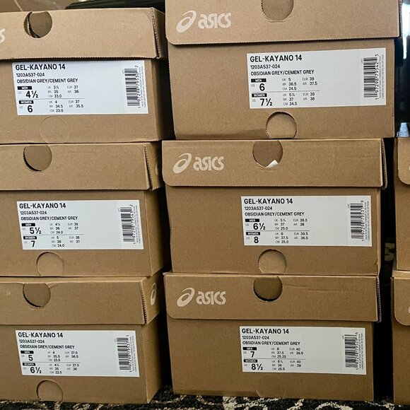 Asics Gel-Kayano 14 Obsidian Grey Cement WOMENS SIZES 1203A537-024 - Picture 8 of 9